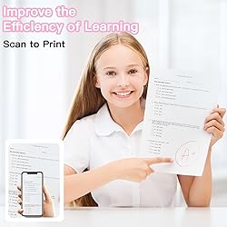Mini Printer Sticker Printer Print Pod with 6 Rolls