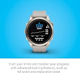 Garmin Epix Pro Sapphire Edition 42mm Soft Gold Cream Nylon Band view 7