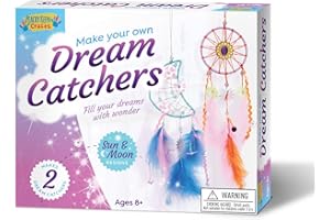 Peachy Keen Crafts Dream Catcher Kit for Kids & Teens - Makes 2 Dreamcatchers - Easy-to-Follow Instructions, Perfect Dreamcatcher Kit for Room Decor, Ages 8-Teen