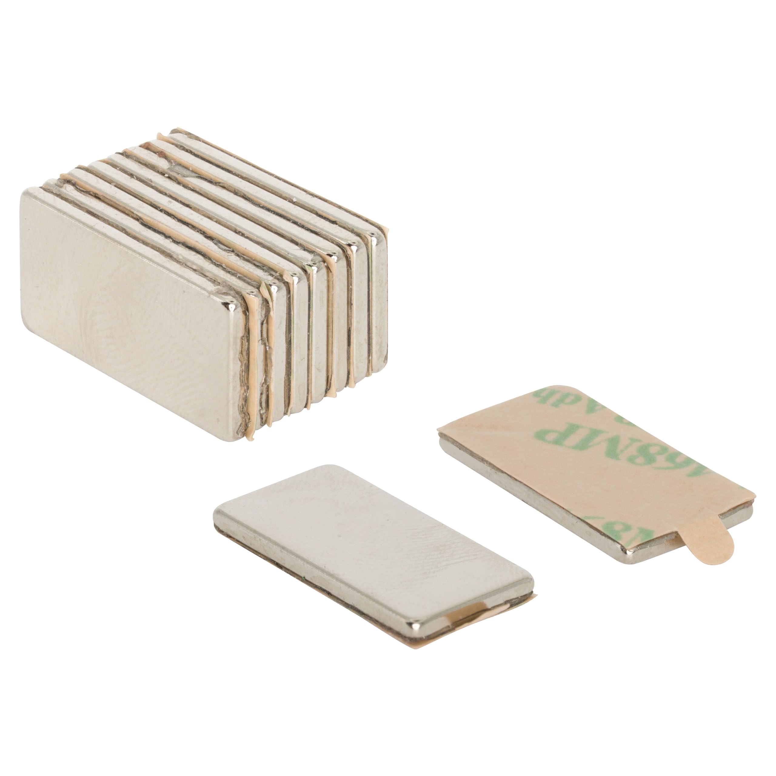 Adhesive N42 Neodymium Magnet for Arts, Crafts, Model Making, DIY, Hobbies, Office and Home - 20mm x 10mm x 1.5mm thick - 2kg Pull - South - Pack of 200