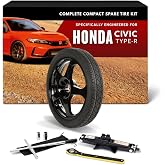 Modern Spare - Fits All 2015-2027 Honda Civic Type-R - Complete Kit No Case | Complete Compact Spare Tire Kit with Wheel, Tire, Jack &amp; Lug Wrench for Emergency Roadside Use