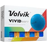 Volvik Vivid Soft Matte Finish Assorted (Green, Orange, Red, Yellow) Golf Balls (One Dozen)