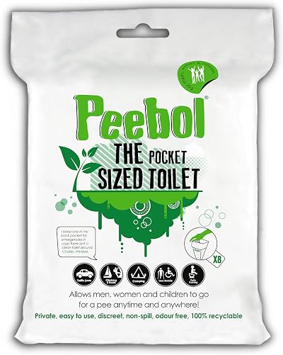 Peebol Shewee Pocket Sized Toilet 8 Pack Brand Peebol