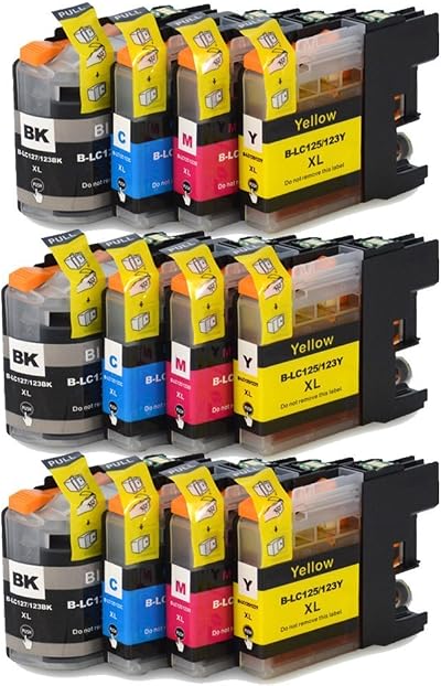 BVH Direct 12 XL LC123 LC121 Ink Cartridges Compatible Brother DCP-J MFC-J