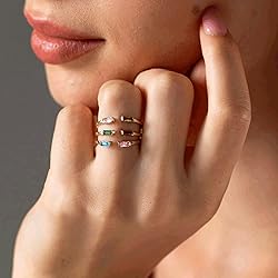JSJOY December Birthstone Rings for Women Teens 18K