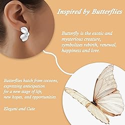 Trinckle White Pearl Stud Earrings for
