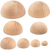 Mellisore 8-Piece Half Round Pottery Tools, 8 Sizes Wooden Hemisphere Molds | Pottery Plate Press Tool Clay Tools for Making Ceramic Bowls, Plates &amp; DIY Crafts