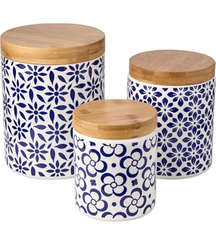 Amazon.com: Madison 3pc Canister Set - Premium Porcelain with