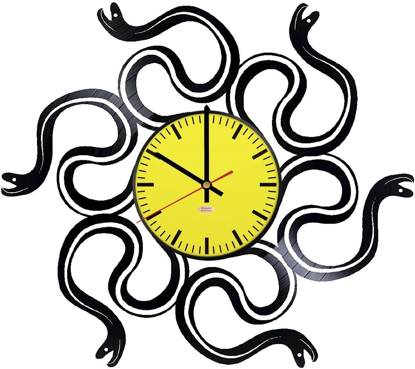 amazon com romanticstuffstore snake silhouette vinyl record wall clock get unique home room wall decor gift ideas for friends women animals unique modern art home kitchen