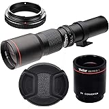 High-Power 500mm/1000mm f/8 Manual Telephoto Lens for Nikon D7500, D500, D600, D610, D700, D750, D800, D810, D850, D3100, D32