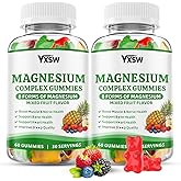 Magnesium Complex Gummies 8 Elemental 1000mg - Magnesium Glycinate, Citrate, Malate, Taurate, for Bones, Muscle, Nerve Health, for Women & Men, Vegan Non-GMO, Mixed Flavors, 120 Count