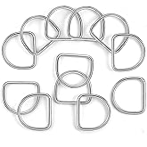 BEYOURD 1 1/2 inch Metal D Ring, Heavy Duty Stainless-Steel Dee Rings, Welded Solid for Dog Collars, Backpacks, Webbing Straps
