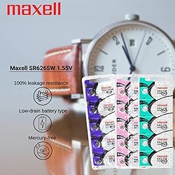 2 x MAXELL SR626SW 377 1.55v Silver Oxide Button