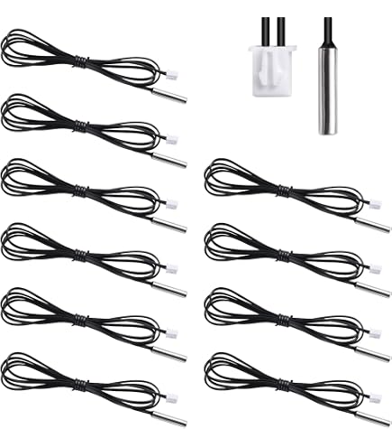 Capteur Température NTC 200K - Sonde Acier Inoxydable 7,9 Pouces, Connecteur XH2.54-2P, Pour Climatiseur Et Thermostats