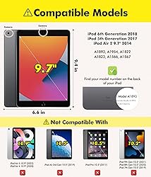INFILAND Case for iPad 6th/5th Generation 9.7 Inch