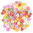 FOIMAS 50pcs Resin Daisy Flatbacks - White Artificial Flower Embellishments For Crafts, Scrapbooking, Decor