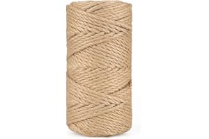 joycraft 5MM Jute Twine, 164Feet Strong and Heavy Duty Twine String, Brown Decor Hemp Twine String, Craft Rope for Artworks, 