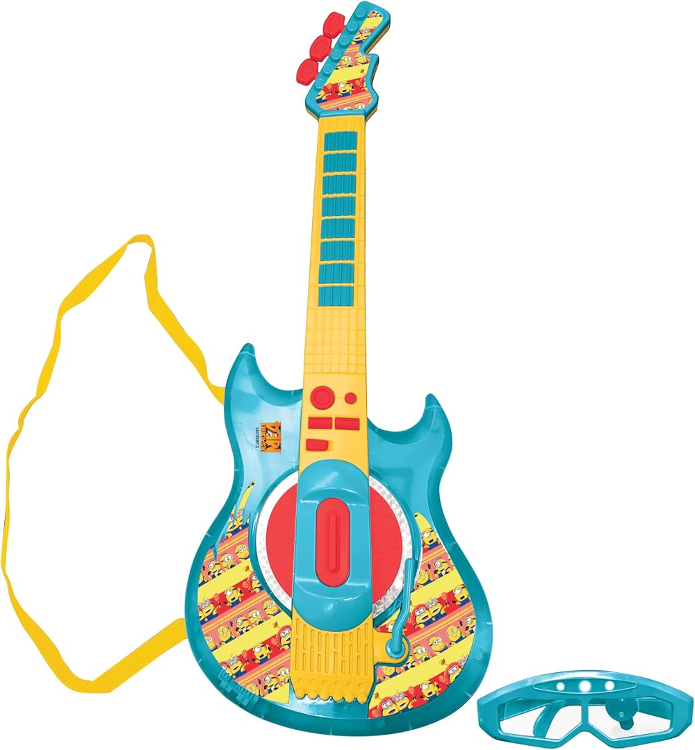 Lexibook Despicable Me Minions Electronic Guitar with Microphone Glasses