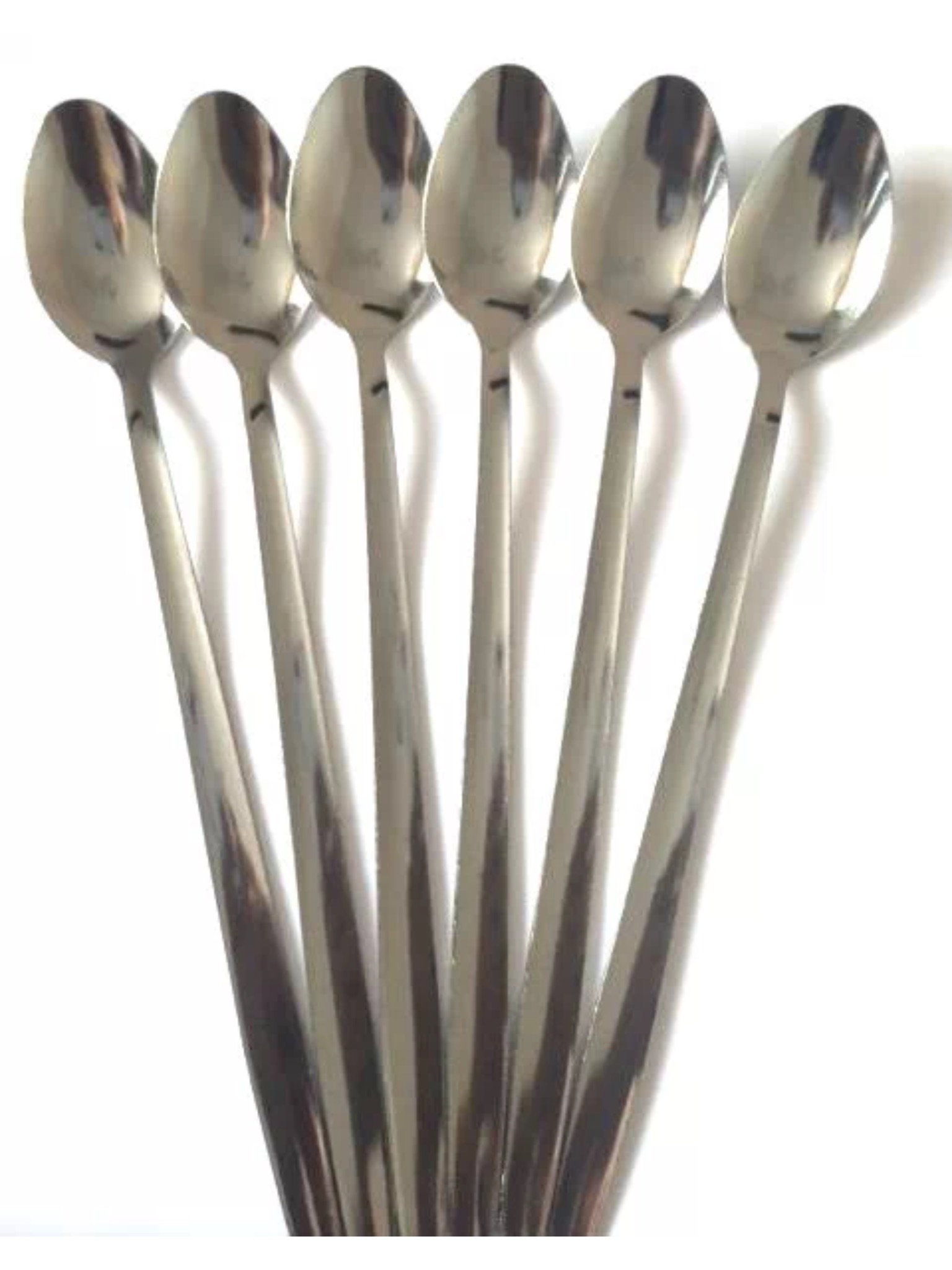 Long Handle S/S coffee or ice cream spoon set of 6