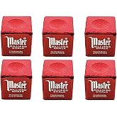 Master Set of 6 Red Billiard Pool Cue Chalk