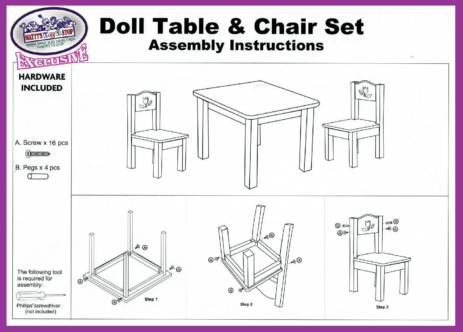 doll table and chairs for 18 inch dolls