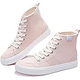 Obtaom Womens/Mens high top Canvas Shoes Play mid Calf Fashion Sneaker Casual lace up hi top Washed Canvas Shoes
