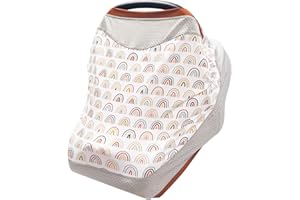 Boppy 4 and More Multi-use Cover, Spice Rainbow Arches, Quick-Dry UPF 50+ Knit and Breathable Mesh, Versatile for Car Seat Canopy, Nursing Cover, Infant Strollers, Shopping Carts, Highchairs and More