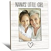 Beliran Nana Gifts Picture Frame 5x7, Nana Grandma Photo Frame, Christmas Birthday Gifts for Nanas Grandma from Granddaughter, Nana's Little Girl Wooden Picture Photo Frames for Desk Home Room Decor