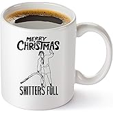 Vivid Ventures Shitters Full Coffee Mug - Griswold Christmas Vacation Gift - Funny Mug Cousin Eddie National Lampoons Christmas For Men And Women