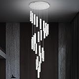 IDEQUY Large Staircase Chandeliers 130inches Long