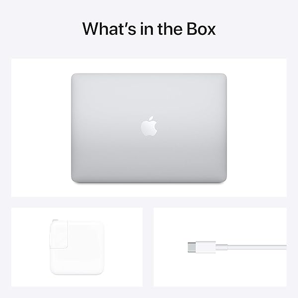2020 APPLE MACBOOK AIR LAPTOP: APPLE M1 CHIP, 13” RETINA DISPLAY, 8GB RAM, 256GB SSD STORAGE, BACKLIT KEYBOARD, FACETIME HD CAMERA, TOUCH ID. WORKS WITH IPHONE/IPAD; SILVER