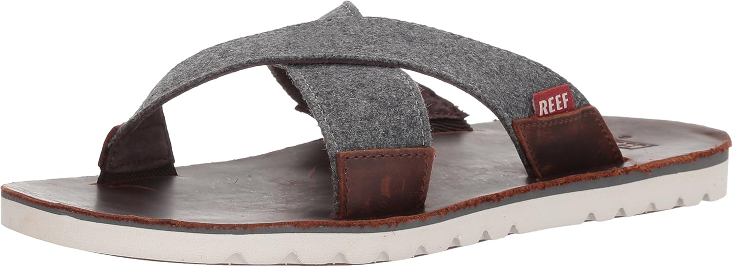 Amazon.com: Reef Men's Slide Voyage Crossover | Premium Real Leather Sandals Soft Cushion 