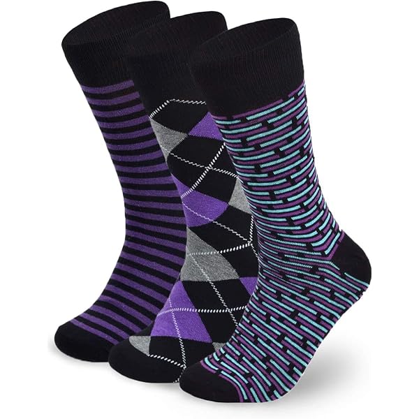 Amazon.com: Men's Purple Argyle Dress socks,Black/Purple,Men Size 9-13 :  Clothing, Shoes & Jewelry