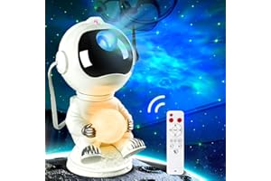 DEHIKEWELL Astronaut Star Projector Galaxy Night Light, Space Projector, 2024 Upgrade Starry Nebula Ceiling Projection Lamp Remote Control for Party Wedding Garden Indoor Décor Gifts for Kids Adults（Sitting）