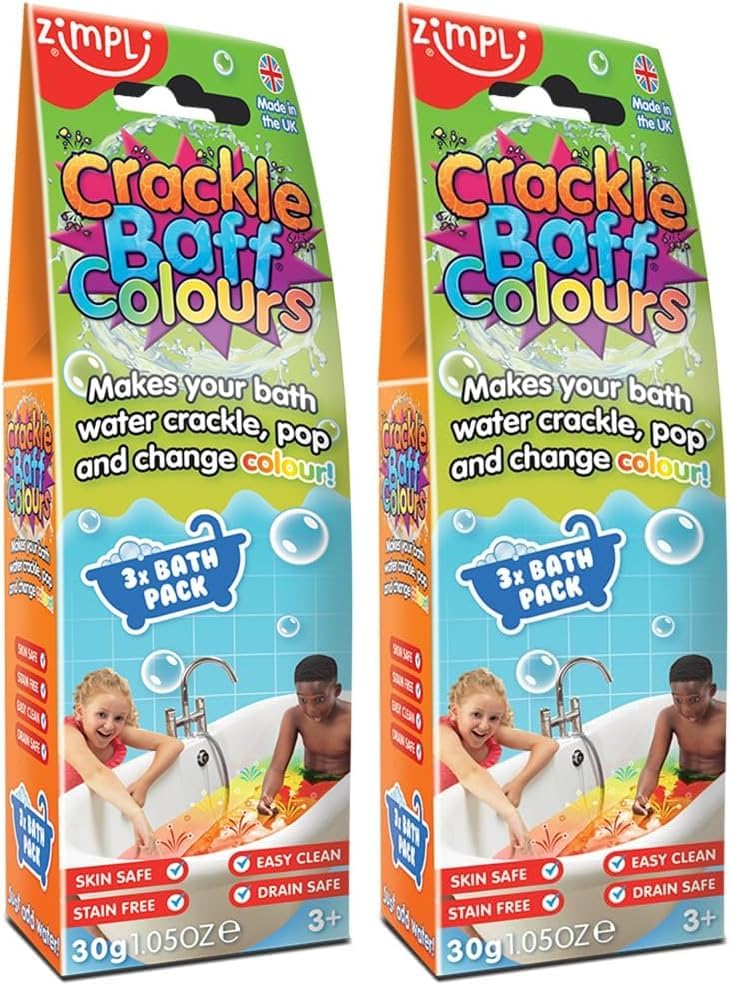 ZIMPLI Crackle Baff 3 Bath Pack Colour Change Water Sensory Toy