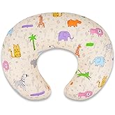 x-vesolje Baby Nursing Pillow for Breastfeeding, Adjustable Breast Feeding Pillow for Bottle Feeding, Breastfeeding Essentials for Mom and Baby Healthier Nursing, Removable Cover- Zoo Yellow