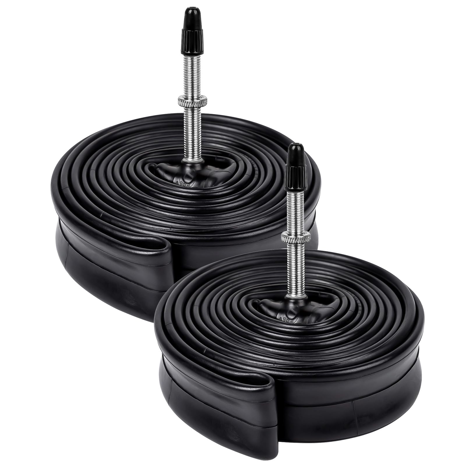 YunSCM 2-PCS 18/25-622 28 inch / 700C Bike inner tube 700x18C 700x20C 700x23C 700x25C FV48mm Presta Valve Compatible with 700x18C/25C Road/MTB Bike Tyre Tubes