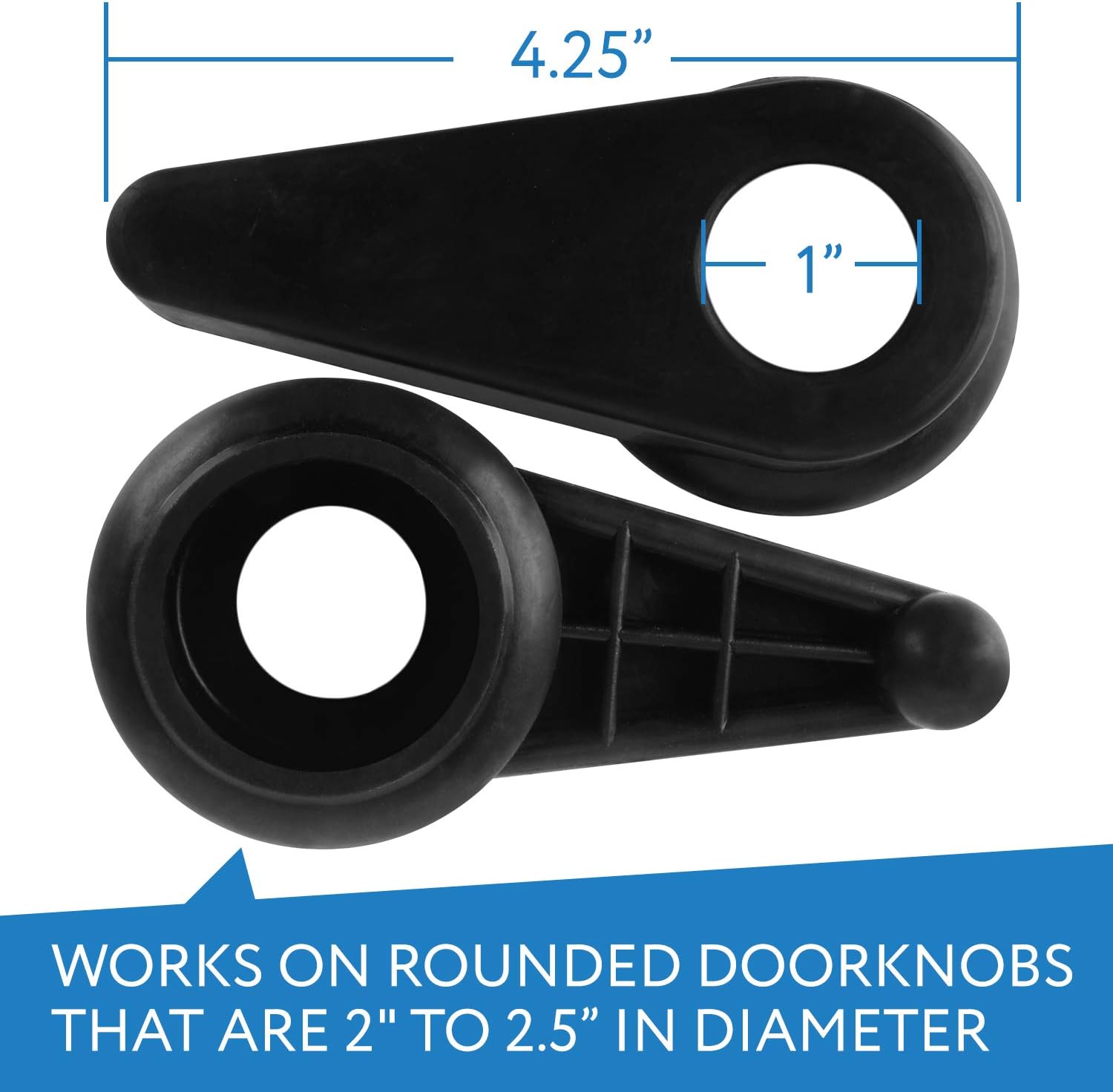 Two Pack Door Handle Extension, Soft Rubberized Doorknob Extension, Converts Knob Style Doors to Handles for Easy Accessibility for Elderly, Disabled, Children, Fits Door Knobs 2" to 2.5": Health & Personal Care