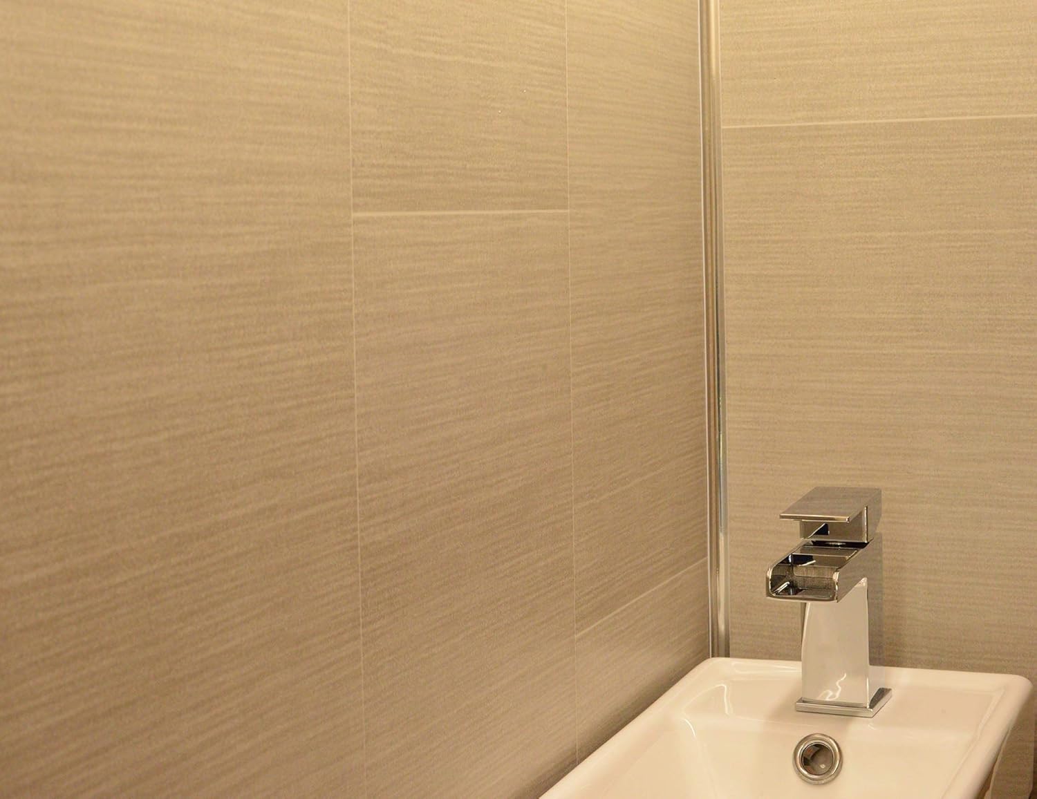 Light Grey Large Tile Wall Paneling for BathroomShower Wall Panels