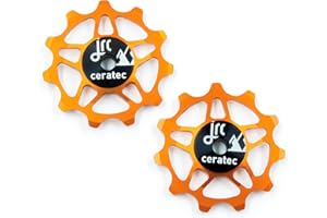 JRC Components 11T Ceramic Pulley Wheels | Compatible with Shimano Dura Ace R9250, 105 R7150 & Ultegra R8150 | Hybrid Ceramic Derailleur Pulley Wheels for Shimano 12 Speed Rear Derailleur