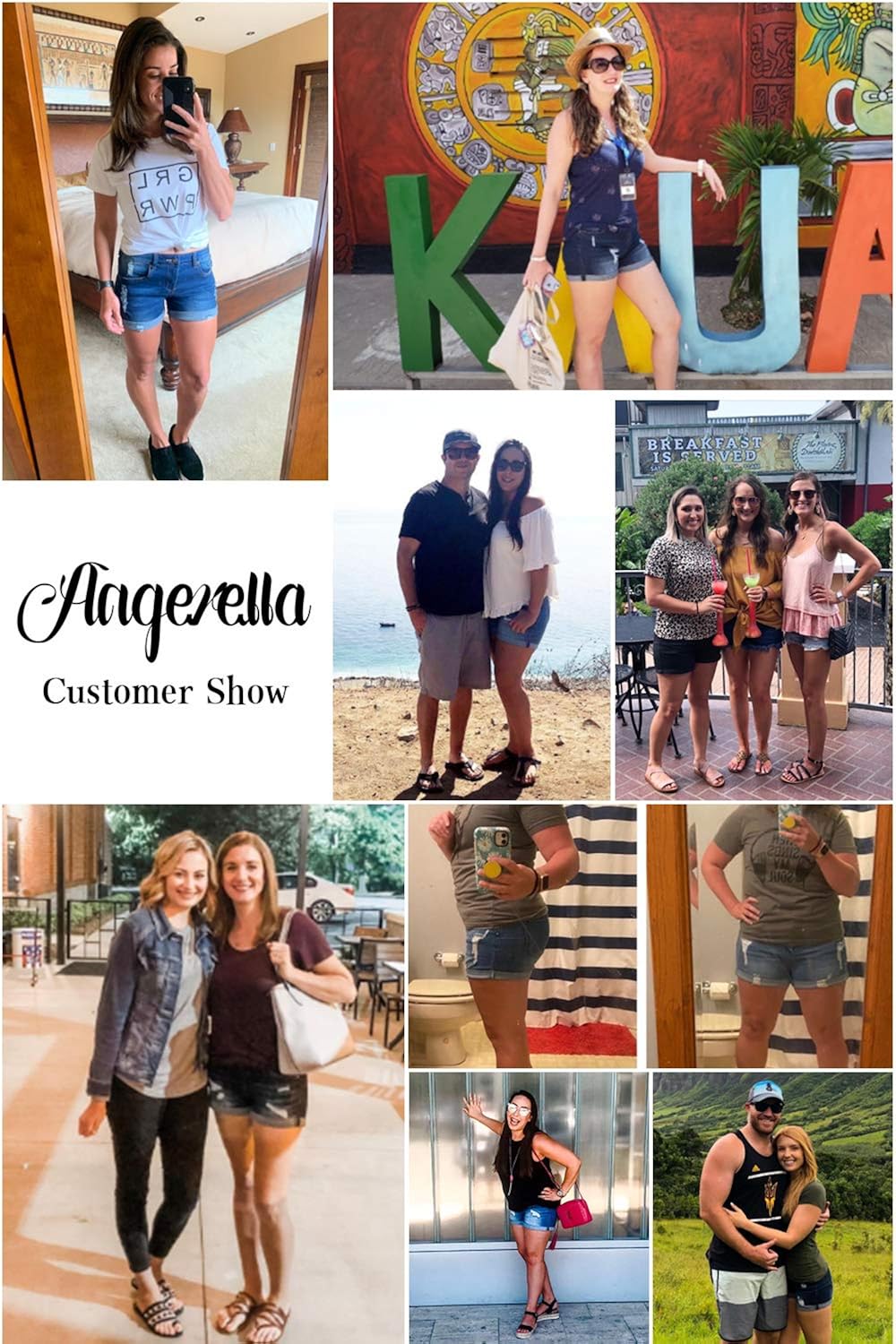 Angerella Denim Shorts for Women Mid Rise Ripped Jean Shorts Stretchy Folded Hem Hot Short Jeans at  Women’s Clothing store