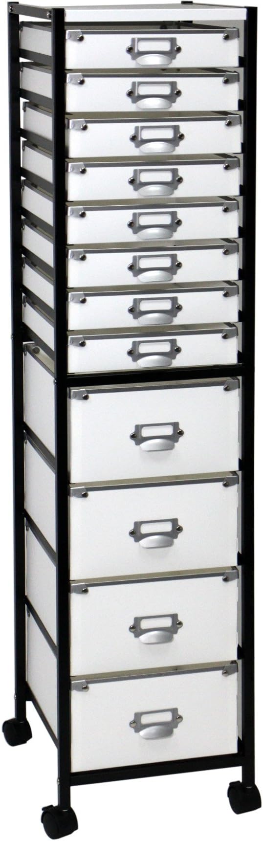 ACECA 12-Drawer Rolling Storage Cart/ Organizer with Lightweight Steel-Frame