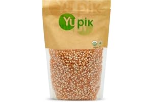 Yupik Organic Popcorn, 1 kg, Non-GMO, Vegan, Gluten-Free, Raw, Kosher, No Additives & Preservatives, Whole Kernel with Nutty 