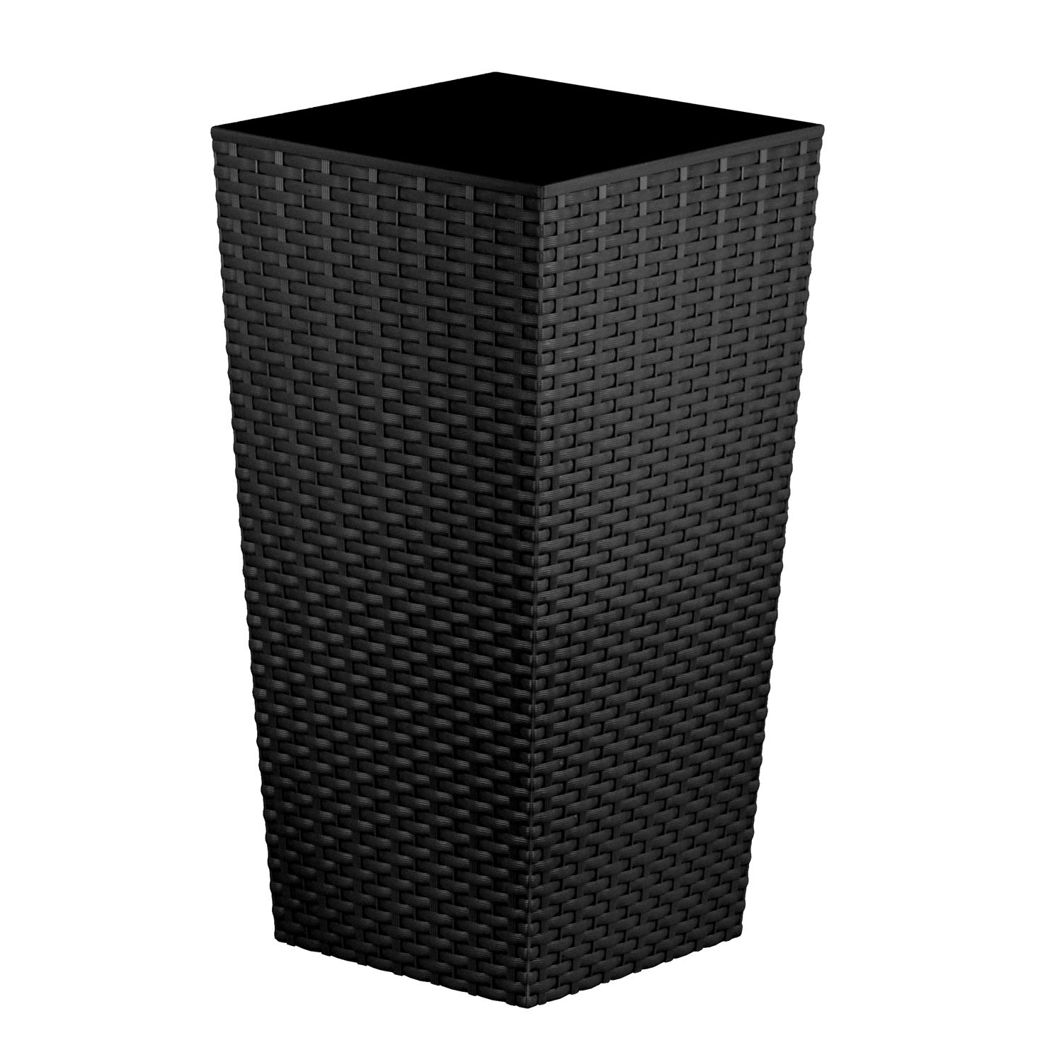 Crazygadget Tall Square Plastic Rattan Indoor Outdoor Planters Single Pot Black 17 Litre Buy Online In Albania Crazygadget Products In Albania See Prices Reviews And Free Delivery Over 7 500 Lek Desertcart