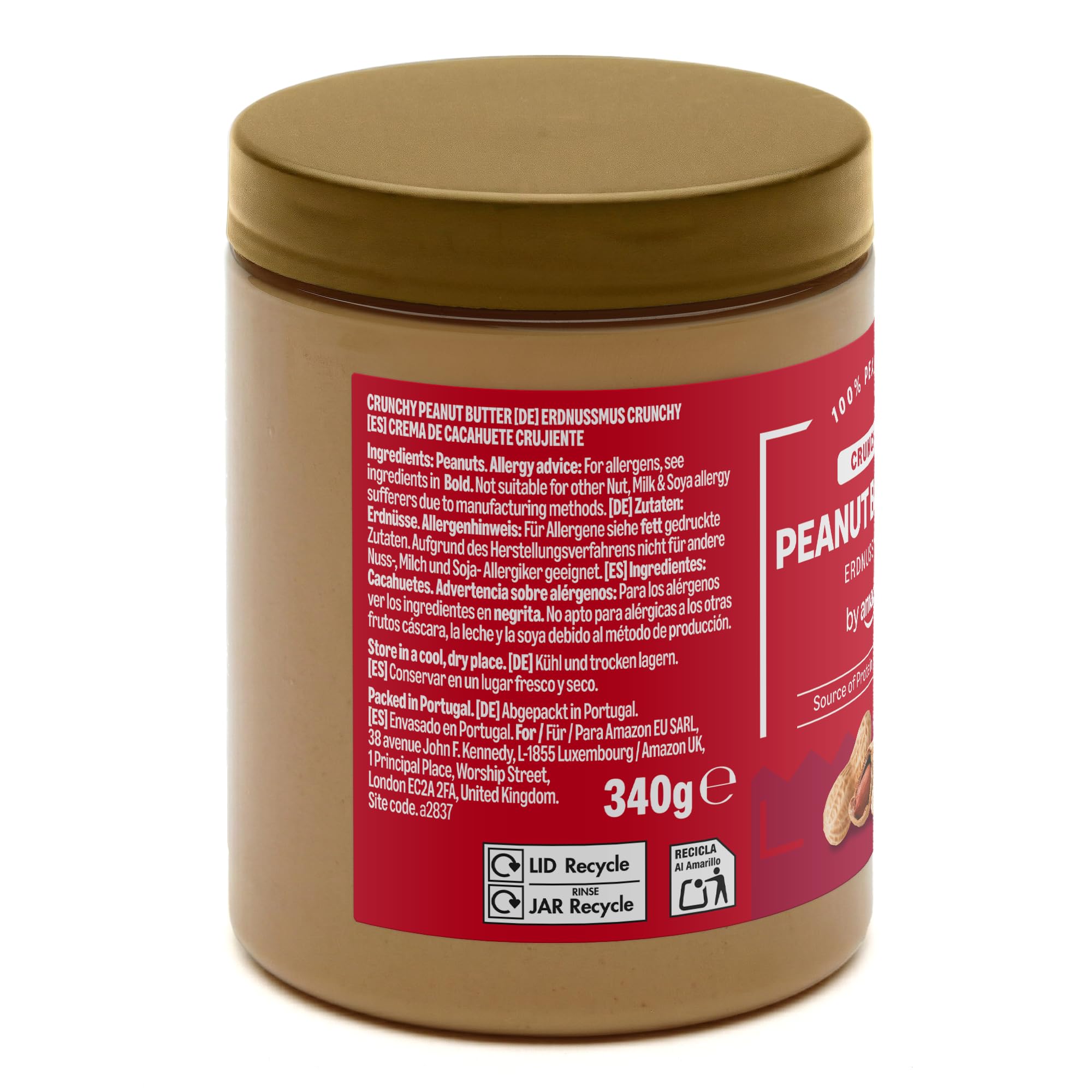 by Amazon Erdnussmus Crunchy, 340g 3