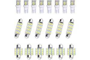 20PCS T10 LED Bulb Kit,LED T10 42mm 31mm Car Interior Lights Replacement with 6500K White,Universal LEDs Interior Car Lights 
