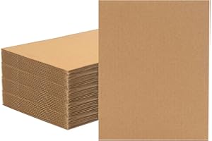 XPERIA BOX 50 Pack 9x12 Inch Brown Corrugated Cardboard Sheets, Corrugated Cardboard Filler Insert Sheet Pads for Mailing, Pack Shipping, Backing, Craft Card Board