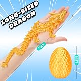 YILCER 12 inch Dragon 3D Printed Dragon Egg Safe Eco Fidget Toy Gold view 5