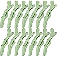 Ondder 14 Pcs Green Hair Clips for Sectioning and Styling - Larger Salon Pro Clips for Barber Coloring, Cutting - Hair Accessories for Women and Men