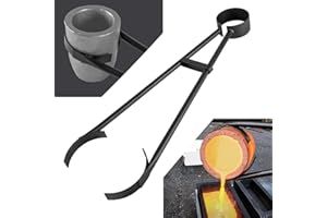 LAIKOU 26" Foundry Crucible Flask Tongs for Graphite Refinery Crucibles for Gold Silver Copper Metal Melting Casting Refining Tool